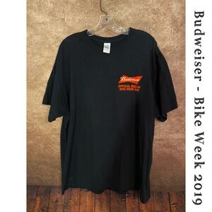 Budweiser~Bike week 2019~Mens 100% cotton t-shirt~size XL~ EUC